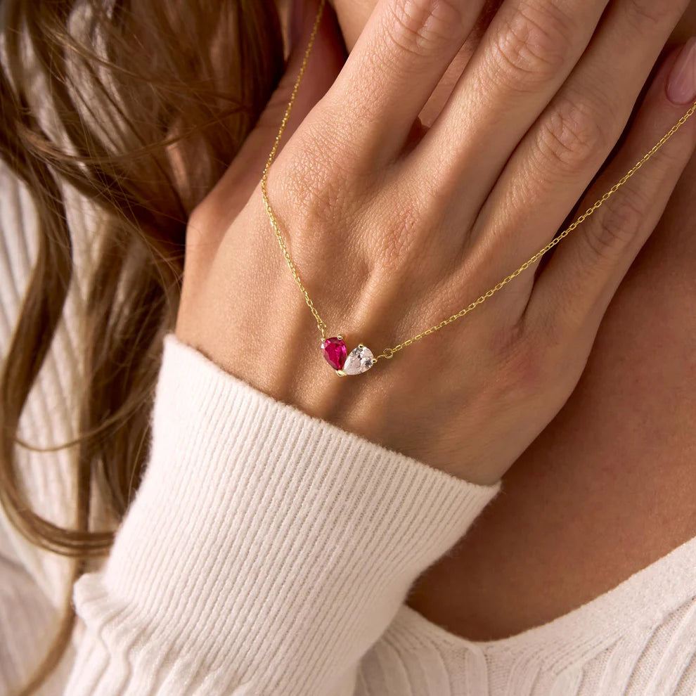 COLLANA CUORE PERSONALIZZATO – PIETRE DEI MESI SPECIALI