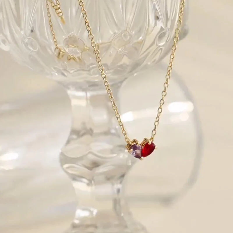 COLLANA CUORE PERSONALIZZATO – PIETRE DEI MESI SPECIALI
